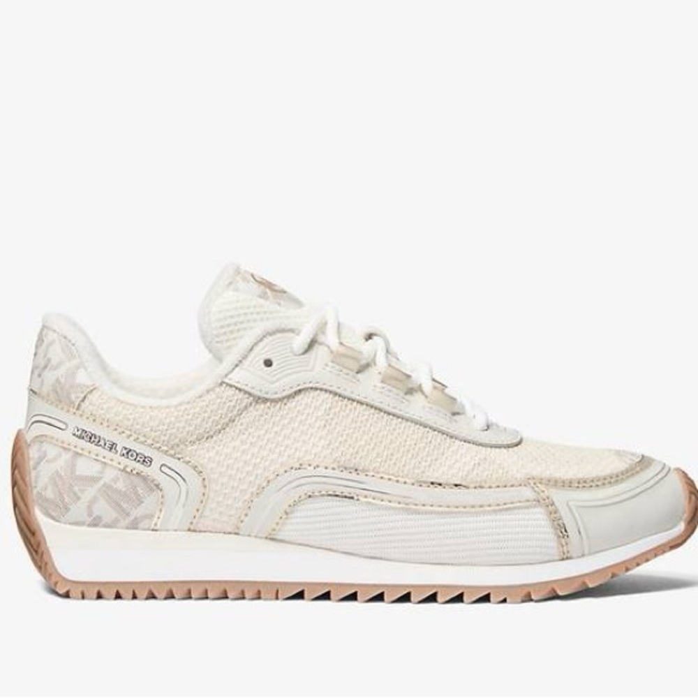 NEW MICHAEL KORS Byrdie Mixed-Media Trainer – Women's Size 8 Low-Top Sneaker - Picture 2 of 9